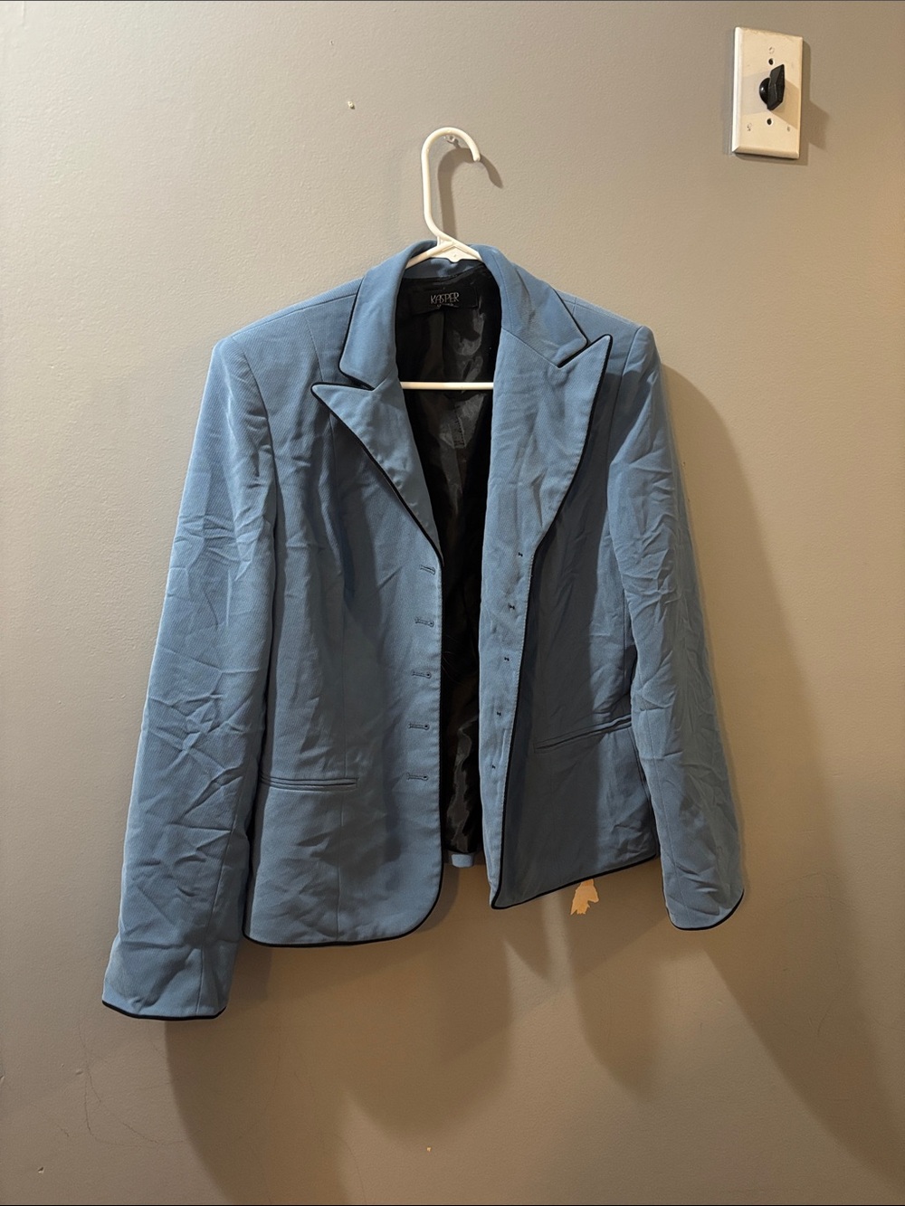 Kasper size 10 blue blazer suit jacket